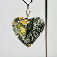 Load image into Gallery viewer, Limbcast Agate Agate Valentine Heart Silver Pendant | 30x28x2mm | Moss Green | - PremiumBead Alternate Image 4
