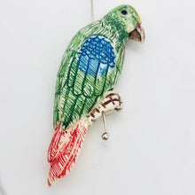 Load image into Gallery viewer, Waterbuffalo Bone Parrot | 51x19x8.5mm | Green/Blue/Red/Brown | 1 Bead | - PremiumBead Primary Image 1
