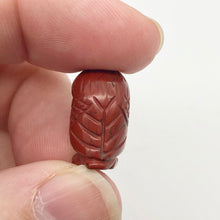 Load image into Gallery viewer, 2 Wisdom Carved Brecciated Jasper Owl Beads | 21x11.5x9mm | Red/Brown - PremiumBead Alternate Image 9
