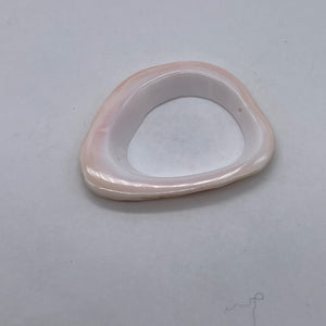 1 Pink Conch Shell 37x36mm to 45x43mm Picture Frame Bead 9831