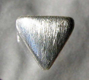 1 Bead of Brushed 5.5 Grams Sterling Silver Triangle Bead 7226 - PremiumBead Alternate Image 2