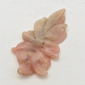 Hand Carved Amazing Pink Peruvian Opal Flower Pendant Bead | 51x31x4mm| 35cts | - PremiumBead Alternate Image 5