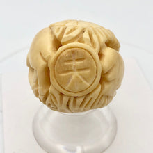Load image into Gallery viewer, Cracked Chinese Zodiac Year of the Ram Bone Bead| 30mm| Cream| Round| 1 Bead | - PremiumBead Alternate Image 6
