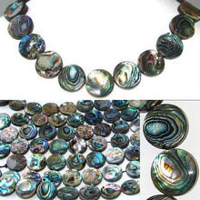 Load image into Gallery viewer, Two (2) Beads of Shimmering 18mm Abalone Shell Pendants 4589 - PremiumBead Alternate Image 2
