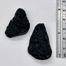 Load image into Gallery viewer, 2 Unique Pendant size Black Meteor Fragments 13 grams
