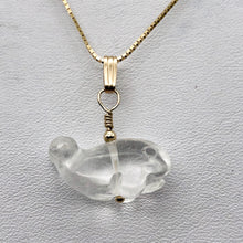 Load image into Gallery viewer, Clear Quartz Whale and 14K Gold Filled Pendant | 1&quot; Long | Clear| Whale| 1each | - PremiumBead Alternate Image 5
