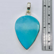 Load image into Gallery viewer, Turquoise Sterling Silver Native Pendant | 2&quot; Long | Blue/Silver |1 Pendant
