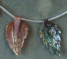 Load image into Gallery viewer, Abalone Pink and Golden Mother of Pearl Hand Carved Leaf Bead Strand 104321C - PremiumBead Alternate Image 5
