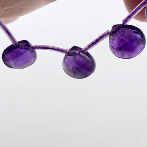 3 Amethyst Faceted Briolette Beads | 11x5mm | Imperial Purple | 4672 - PremiumBead Alternate Image 2