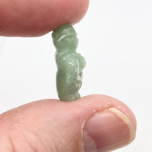 2 Carved Aventurine Goddess of Willendorf Beads | 20x9x7mm | Green - PremiumBead Alternate Image 6
