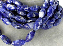 Load image into Gallery viewer, 1 Sodalite Twisted 32x14-28x12mm Oval Pendant Bead 6770 - PremiumBead Alternate Image 3
