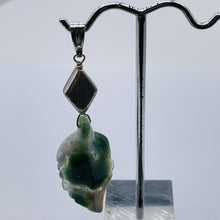 Load image into Gallery viewer, Jasper Sterling Silver Leaf Pendant | 2 3/4&quot; Long | Green/White | 1 Pendant |
