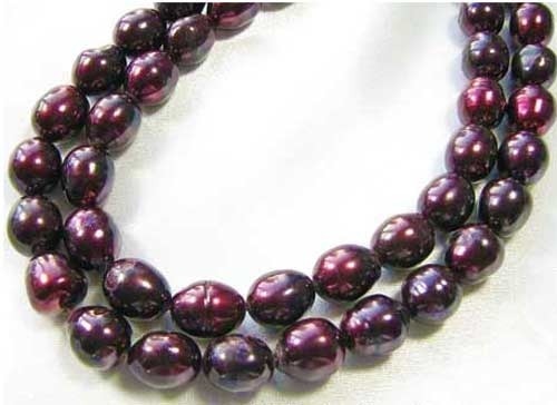 Stunning Black Cherry Freshwater 11x10 to 13x10mm Pearl 8