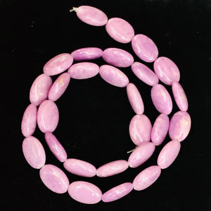 Phosphosiderite 16" Strand Oval Beads | 14x10 mm | Lavender | 30 Beads |