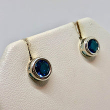 Load image into Gallery viewer, December 7mm Blue Zircon &amp; Sterling Silver Earrings 9780Lb - PremiumBead Alternate Image 6
