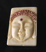 Load image into Gallery viewer, Scrimshawed &amp; Carved Buddha Centerpiece Waterbuffalo Bone Bead 10309A - PremiumBead Alternate Image 2
