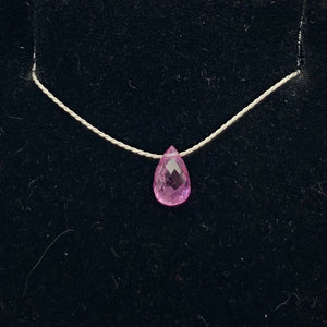 1 AAA Natural Brilliant Pink Sapphire .6cts Briolette Bead 5899D - PremiumBead Alternate Image 3