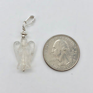 On the Wings of Angels Quartz Sterling Silver 1.5" Long Pendant 509284QZS - PremiumBead Alternate Image 4