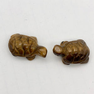 Adorable Tigereye Turtle Figurine | 20x12x9mm | Golden Brown - PremiumBead Alternate Image 10