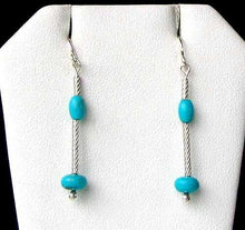 Load image into Gallery viewer, Unique Natural Turquoise &amp; Silver Earrings 6378 - PremiumBead Alternate Image 2
