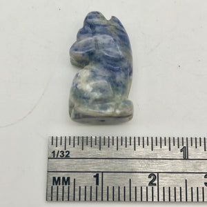 Howling New Moon 2 Carved Sodalite Wolf / Coyote Beads | 21x11x8mm | Blue white - PremiumBead Alternate Image 4