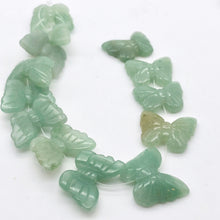 Load image into Gallery viewer, Fluttering 2 Aventurine Butterfly Beads | 21x18x5mm | Green - PremiumBead Alternate Image 7
