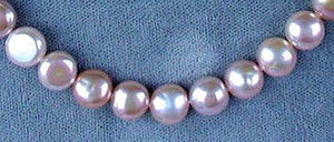 Gorgeous Peachy Pink 8mm Button FW Pearl Strand 104476 - PremiumBead Alternate Image 3