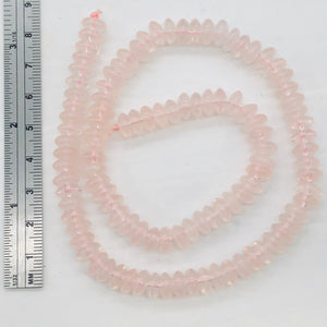 Rose Quartz 16" Strand Rondell | 8x4 mm | Pink | 100 Beads |