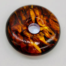 Load image into Gallery viewer, Amber 7mm Center Hole Donut Pendant Bead | 2 1/4x7/8&quot; | Red | 1 each |
