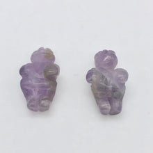Load image into Gallery viewer, 2 Hand Carved Amethyst Goddess of Willendorf Beads | 20x9x7mm | Purple - PremiumBead Alternate Image 9
