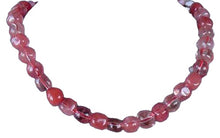 Load image into Gallery viewer, Cherry Quartz (Lab) Nuggety Round Bead Strand 103233
