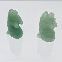 Load image into Gallery viewer, Howling New Moon Carved Aventurine Wolf/Coyote Figurine | 22x12x7.5mm | Green - PremiumBead Alternate Image 8
