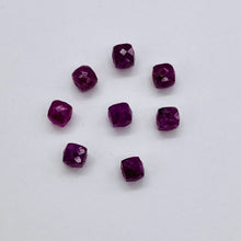 Load image into Gallery viewer, Ruby Faceted 5.5tcw Parcel Cube Beads | 4.5mm | Red | 8 Beads |
