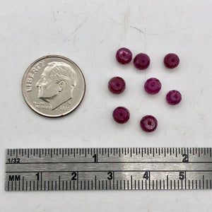 8 Natural Ruby 4.5to4.9x3.5to3mm Faceted Roundel Beads | Red | 6+cts | - PremiumBead Alternate Image 7