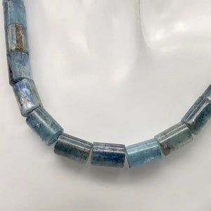 Sparkling Blue Kyanite Tube Bead 16" Strand |15 -14 x 10mm | 28 beads | - PremiumBead Primary Image 1