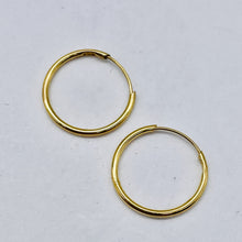 Load image into Gallery viewer, 14K Gold Continuous Hoop Earrings | 1/2&quot; Long | Gold | 1 Pair |
