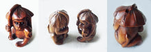 Load image into Gallery viewer, Carved Rainforest Monkey Chimp Boxwood Ojime/Netsuke Bead - PremiumBead Primary Image 1
