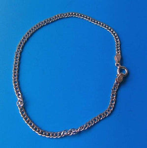 Shimmering Silver Curb Chain 7" Bracelet 10056A - PremiumBead Primary Image 1