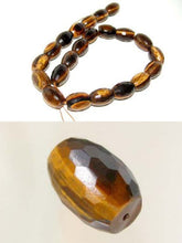 Load image into Gallery viewer, Glam Gold &amp; Black Faceted Tigereye | 18x13mm | Bronze/Black |Barrel | 2 beads | - PremiumBead Alternate Image 3
