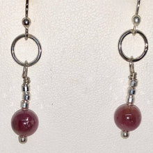 Load image into Gallery viewer, Pink Sapphire &amp; Sterling Silver Earrings 310697 - PremiumBead Primary Image 1
