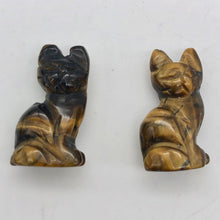 Load image into Gallery viewer, Adorable! 2 Tiger&#39;s Eye Sitting Carved Cat Beads | 21x12x10mm | Golden Brown - PremiumBead Alternate Image 9
