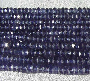 16 incredible Indigo Iolite Faceted Roundel Beads 005038 - PremiumBead Alternate Image 2