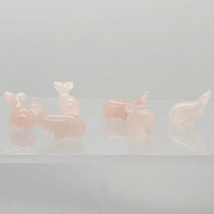 Splash 2 Rose Quartz Whale Beads | 20x13x11mm | Pink