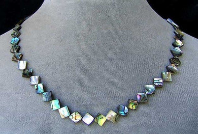 Exciting! Abalone Diagonal Square Bead Strand 105762 - PremiumBead Primary Image 1