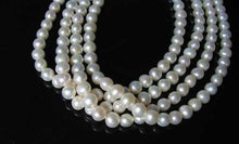 Load image into Gallery viewer, Premium 6.5 x 7mm Cream White FW Pearl Strand 101304 - PremiumBead Primary Image 1
