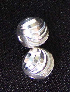 2 Shimmering 8mm Laser Cut Sterling Silver Beads 8597 - PremiumBead Primary Image 1