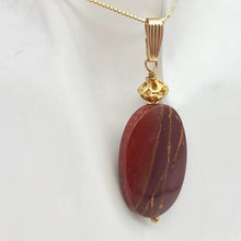 Load image into Gallery viewer, Fabulous Mookaite 30x20mm Oval 14k Gold Filled Pendant, 2 1/8 inches 506765D - PremiumBead Alternate Image 7
