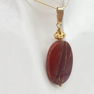 Fabulous Mookaite 30x20mm Oval 14k Gold Filled Pendant, 2 1/8 inches 506765D - PremiumBead Alternate Image 7