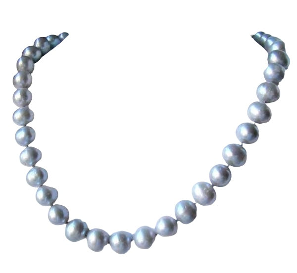 11mm Natural Platinum Freshwater Pearl 19 inch Necklace 9810