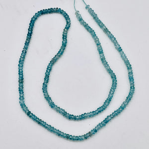 80cts Natural Blue Zircon Faceted Bead Strand 106047